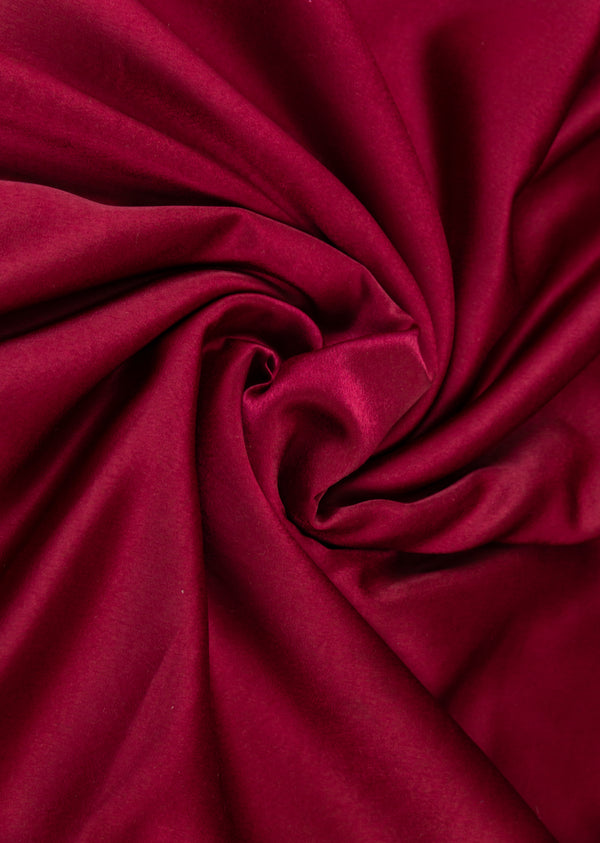 Wine Plain Milano Satin Fabric