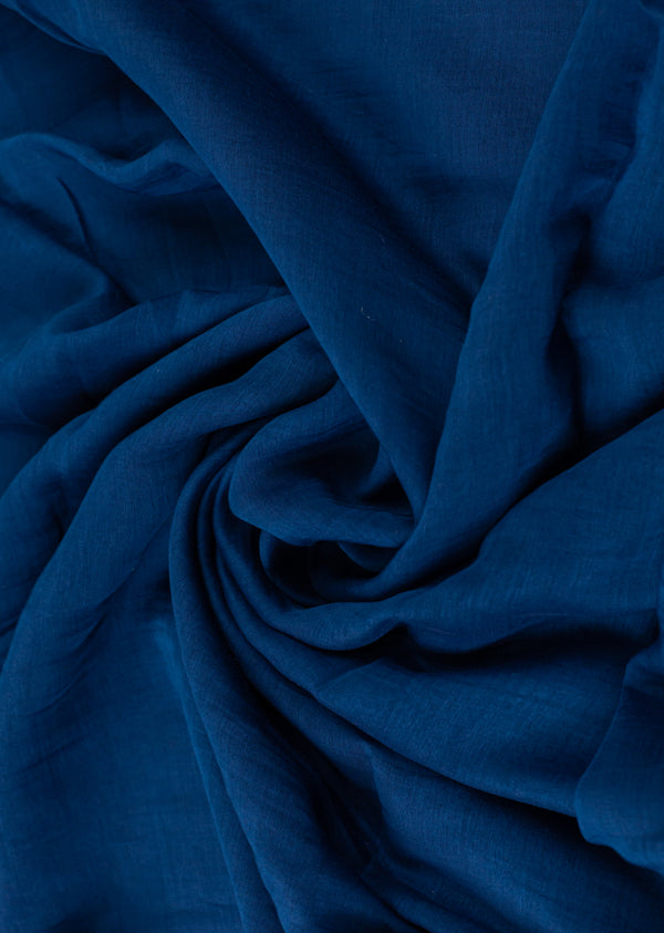 Blue Pure Silk Chanderi