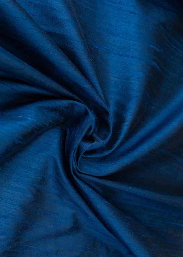 Prussian Blue Bangalore Raw Silk