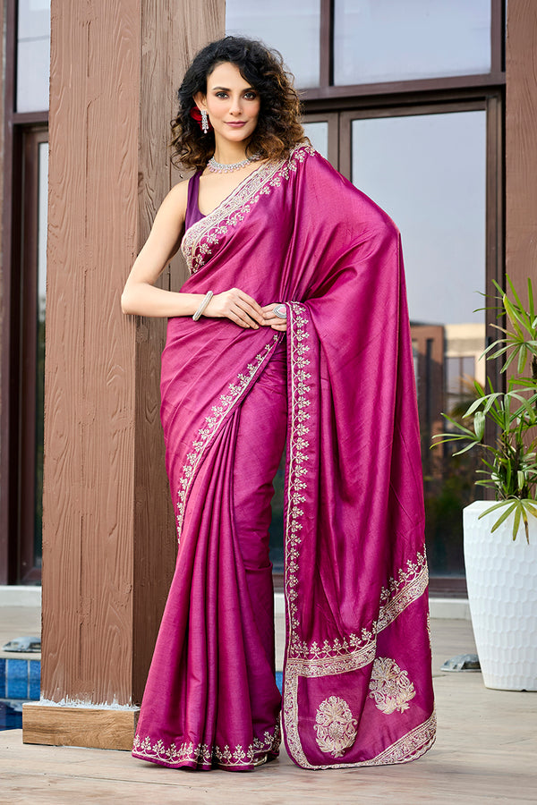 Rani Pure Tussar Saree