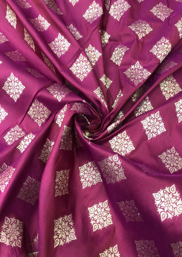 Magenta Motif Brocade