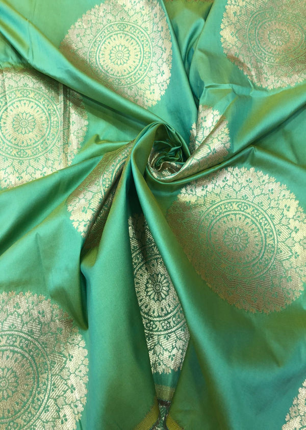 Green Chakra Motif Brocade