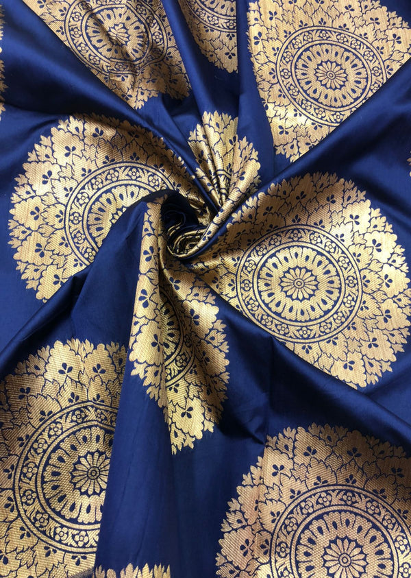 Blue Chakra Motif Brocade