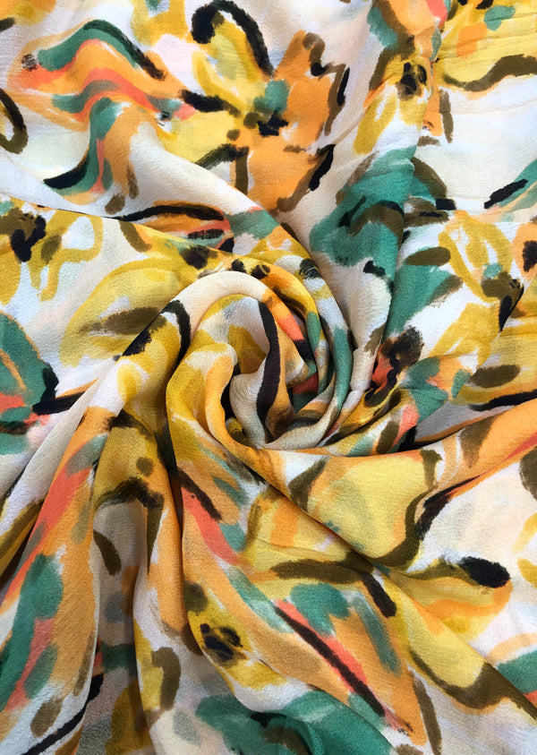 Multicolor Floral Chinon Chiffon