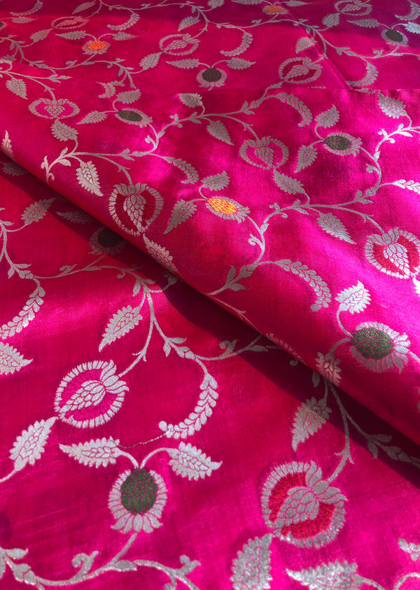 Pink Jaal Pure Banarasi