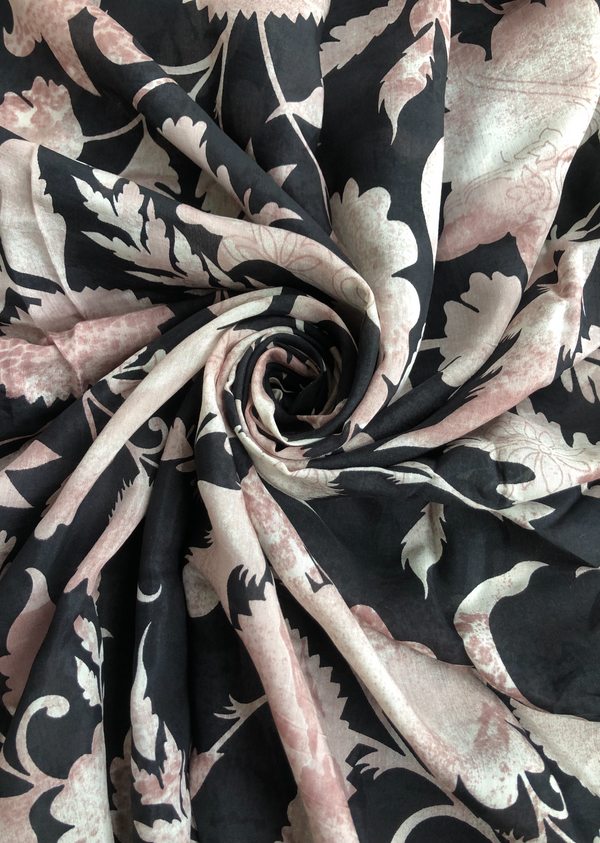 Black Floral Muslin