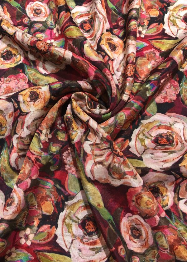 Multicolor Floral Print Muslin