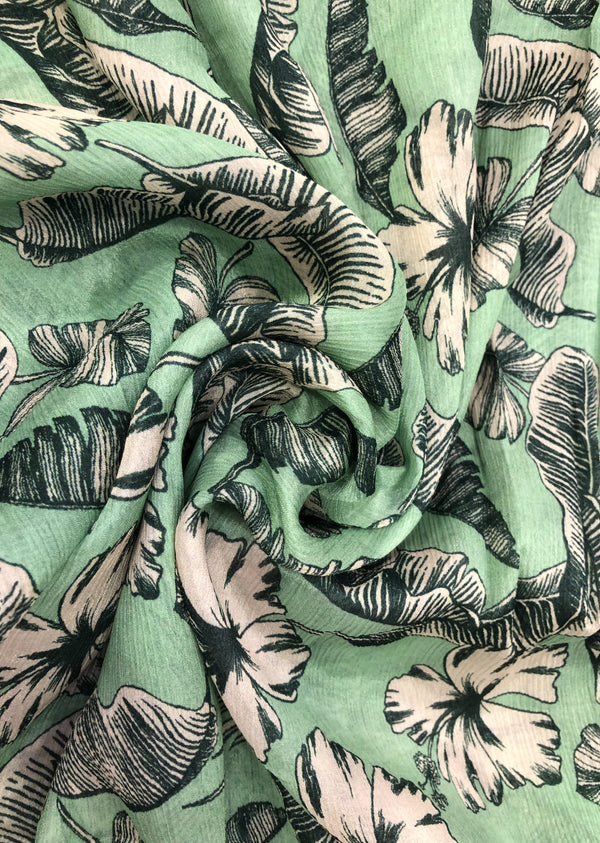 Pista  Floral Print Chinon Chiffon