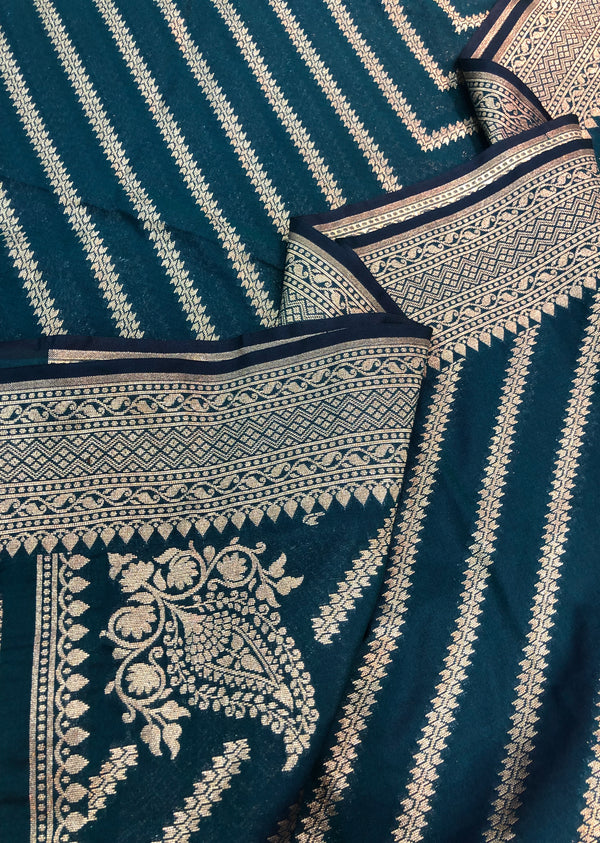 Blue Banarasi Dupatta