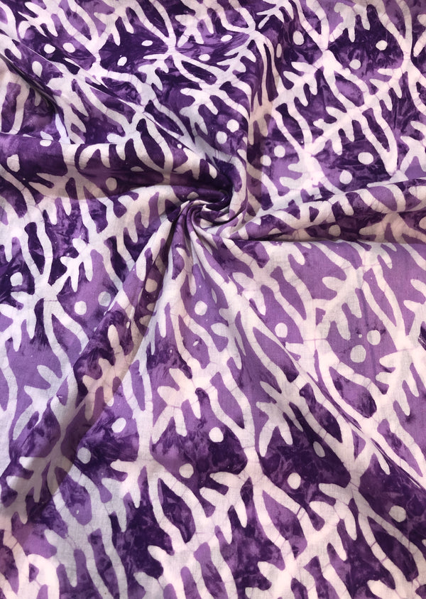 Purple Abstract Print Batik