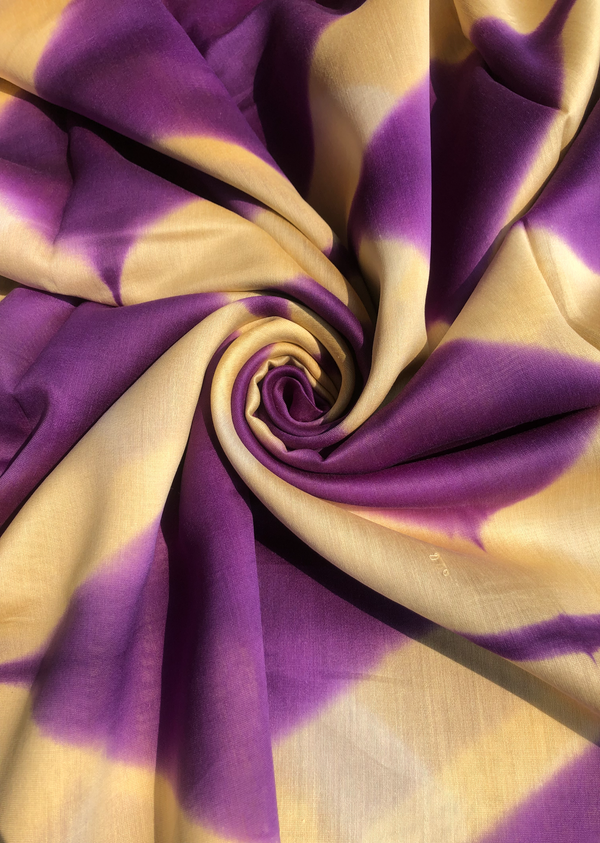 Purple Tie & Dye Chanderi