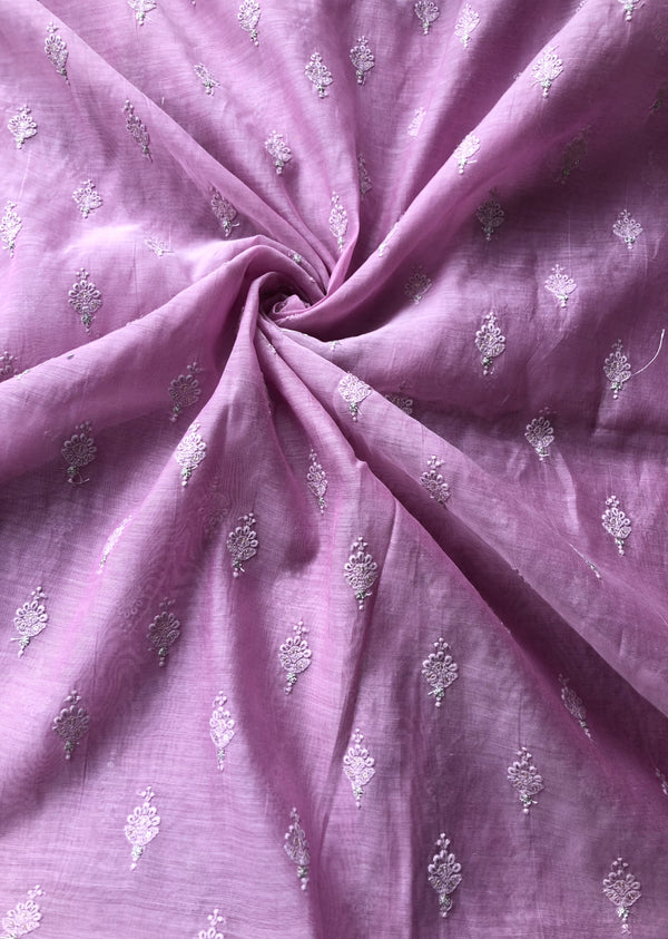 Lavender Embroidered Chanderi